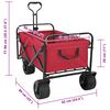 vidaXL Folding Hand Trolley Red 89 x 63 x 96 cm Steel and Oxford Cloth
