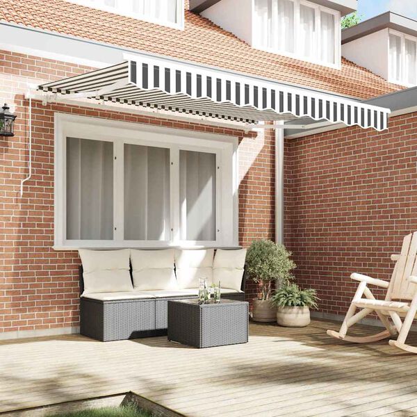 vidaXL Retractable Awning Anthracite 350 x 200 cm Fabric