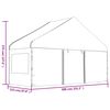 vidaXL Gazebo with Roof White 17.84x5.88x3.75 m Polyethylene