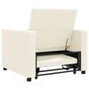 vidaXL Single Sofa Bed Reclining Cream white 90 x 165 x 87 cm Fabric