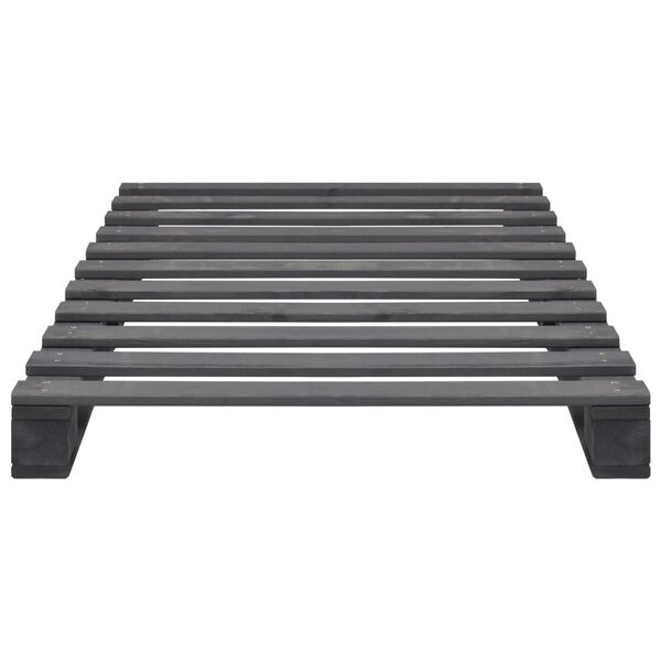 vidaXL Pallet Bed Frame without Mattress Grey 100x200cm Solid Wood