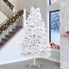 vidaXL Artificial Hinged Christmas Tree White 300 cm PVC and Steel