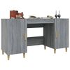 vidaXL Desk Grey Sonoma 140x50x75 cm Engineered Wood