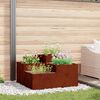 vidaXL Garden Planter Rusty 80 x 80 x 48 cm Weathering Steel