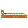 vidaXL Bed Frame without Mattress Wax Brown 180x200 cm Super King Solid Wood Pine