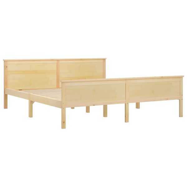 vidaXL Bed Frame without Mattress Solid Wood Pine 180x200 cm Super King