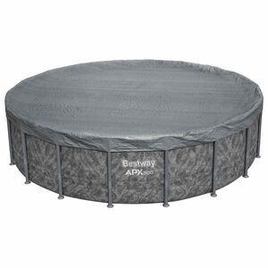Bestway Pool Cover 1 &Oslash;5.49 m Round Polyester Grey for