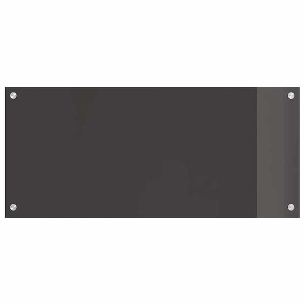 vidaXL Kitchen Backsplash 2 pcs Dark Grey 90 x 40 cm Tempered Glass