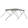 vidaXL 3-bow Bimini Top Grey 183x140x137 cm