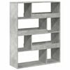 vidaXL Bookcase Concrete Grey 100x33x125,5 cm Engineered Wood
