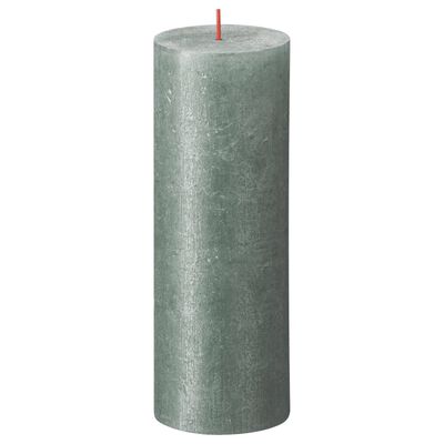 Bolsius Rustic Pillar Candles Shimmer 4 pcs 190x68 mm Oxide Blue
