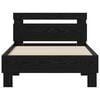 vidaXL Bed Frame Black Oak 98.5 x 200 cm Engineered Wood