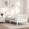 vidaXL Bed Frame without Mattress White 90x200 cm Solid Wood