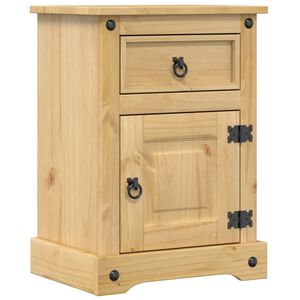 vidaXL Bedside Cabinet "Corona" 45x35x64 cm Solid Wood Pine