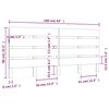 vidaXL Headboard 160x3x80 cm Solid Wood Pine