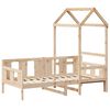 vidaXL Day Bed with Roof without Mattress 90x190 cm Single Solid Wood