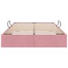 vidaXL Storage Bed with Mattress with Storage Pink 120 x 200 cm Velvet