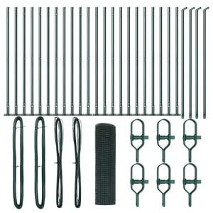 vidaXL Welded Wire Fence with Concrete Base 50 x 1 m (W x H)
