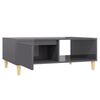 vidaXL Coffee Table High Gloss Grey 90x60x35 cm Engineered Wood