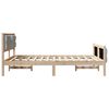 vidaXL Bed Frame Light Grey 140 x 200 cm Solid Pine Wood