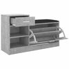 vidaXL Shoe Bench Concrete Grey 94.5x31x57 cm Engineered Wood