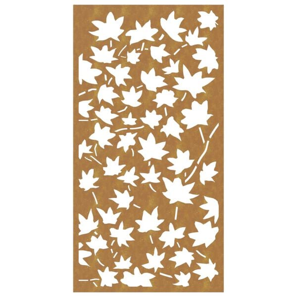 vidaXL Garden Wall Decoration 105x55 cm Corten Steel Maple Leaf Design