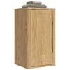 vidaXL Bathroom Wall Cabinet with Door FLORO Wax Brown 35 x 30 x 60 cm