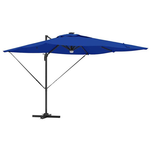 vidaXL Roma Parasol Blue 286 x 284 x 270 cm Aluminium and Polyester