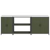 vidaXL Kitchen Storage Set with Shelf Other 3 pcs Olive Green Steel