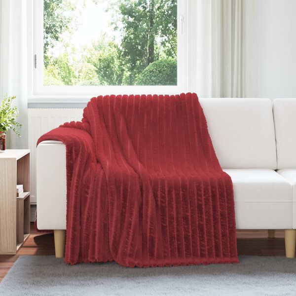 vidaXL Throw Blankets 6 pcs Bordeaux Red 200 x 150 cm Fleece