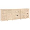 vidaXL Sideboard 230x35x80 cm Solid Wood Pine