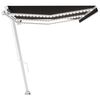 vidaXL Manual Retractable Awning with LED 600x350 cm Anthracite