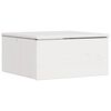 vidaXL Bedside Table White 37 x 35 x 18.5 cm Solid pine wood