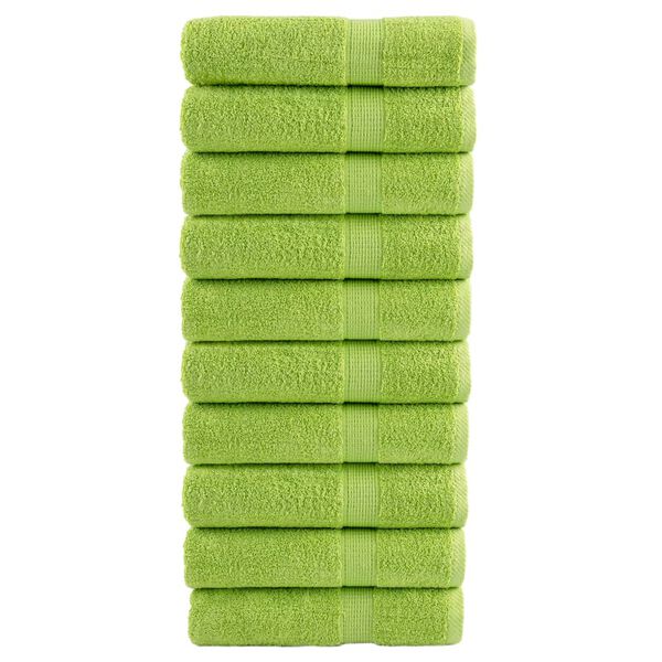 vidaXL Premium Shower Towels SOLUND 10 pcs Apple Green 70x140 cm 600 gsm