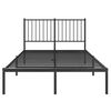 vidaXL Metal Bed Frame without Mattress with Headboard Black 120x190cm