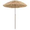 vidaXL Beach Parasol 160 x 160 x 196 cm Polyester and Steel Natural