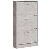 vidaXL Shoe Cabinet Concrete Grey 59x17x108 cm Engineered Wood
