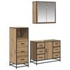 vidaXL Bathroom Furniture Set 3 pcs Artisan Oak Engineered Wood