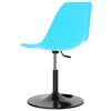 vidaXL Swivel Dining Chairs 2 pcs Blue PP