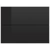 vidaXL Bedside Cabinet High Gloss Black 40x30x30 cm Engineered Wood