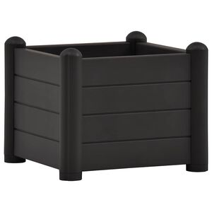 vidaXL Raised Bed | Anthracite | Polypropylene | 43 x 43 x 35 cm