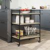 vidaXL Kitchen Trolley Sonoma Oak 65x40x86.5 cm Engineered Wood