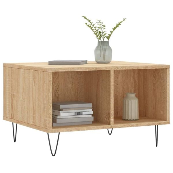 vidaXL Coffee Table Sonoma Oak 60x50x36.5 cm Engineered Wood