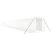 vidaXL Greenhouse with Steel Frame White 40 m&sup2; 20x2x2 m