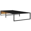 vidaXL Bed Frame without Mattress Black Metal 90x200 cm
