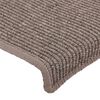vidaXL Stair Mats 15 pcs 65x21x4 cm Dark Beige Rectangular Edge