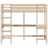 vidaXL Loft Bed without Mattress 100x200 cm Solid Wood Pine