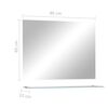 vidaXL Wall Mirror with Shelf 80x60 cm Tempered Glass