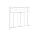 vidaXL Metal Bed Frame without Mattress with Footboard White 183x213cm