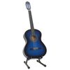 vidaXL 12 Piece Classical Guitar Beginner Set Blue 4/4 39"